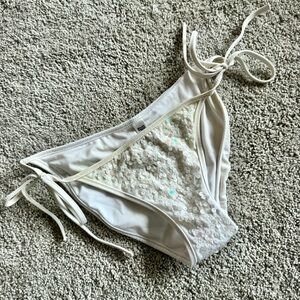 Victoria’s Secret PINK - Women’s (S) White Sequin Bikini Swim Bottoms
